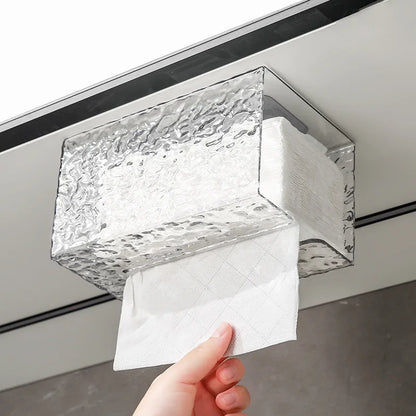 ❄️ Soporte para Papel Higiénico de Baño –✨ Estilo Glaciar Acrílico Montado en la Pared