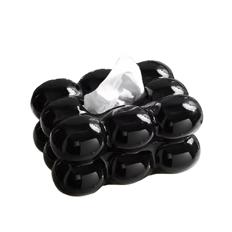 🌸 Soporte de Pañuelos de Cerámica con Cajón – Organizador de Servilletas y Toallas de Papel 🌸