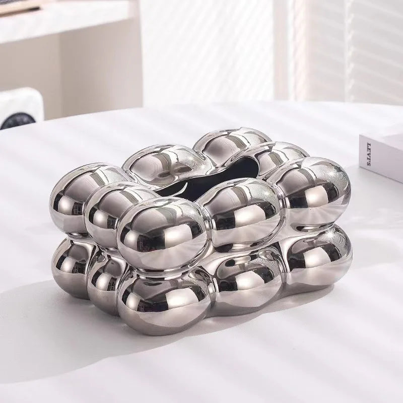 🌸 Soporte de Pañuelos de Cerámica con Cajón – Organizador de Servilletas y Toallas de Papel 🌸