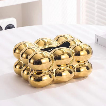 🌸 Soporte de Pañuelos de Cerámica con Cajón – Organizador de Servilletas y Toallas de Papel 🌸