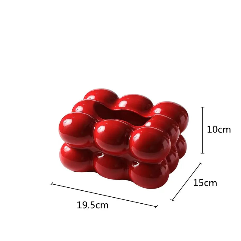 🌸 Soporte de Pañuelos de Cerámica con Cajón – Organizador de Servilletas y Toallas de Papel 🌸